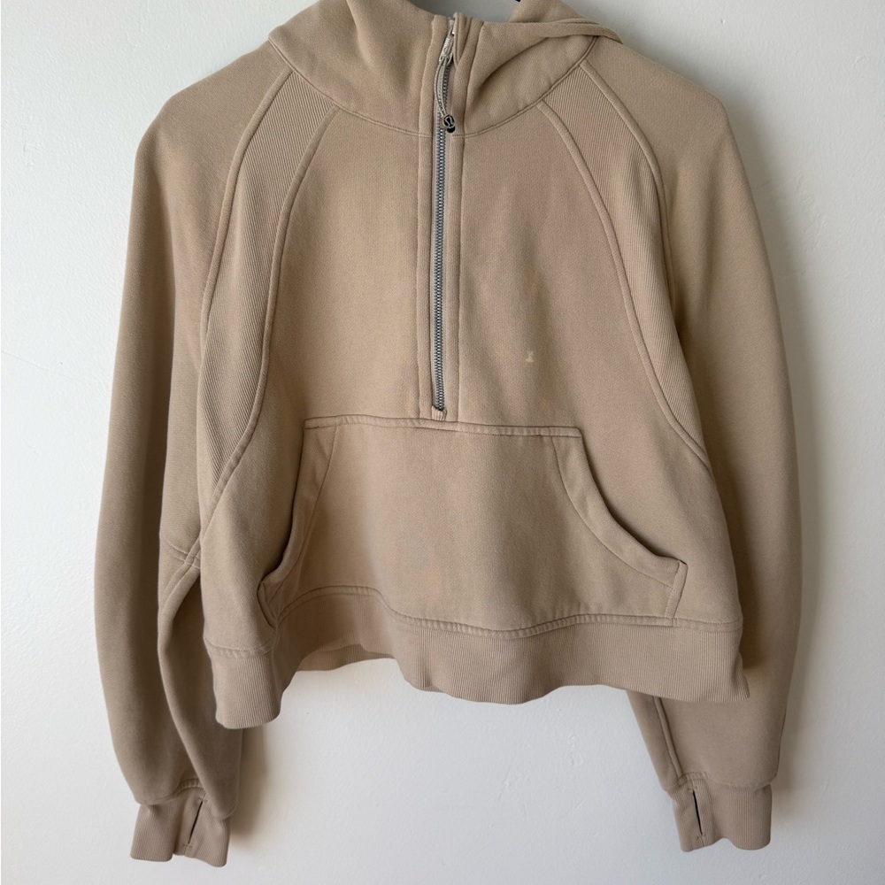 Lululemon Scuba Tan Half-Zip Hoodie